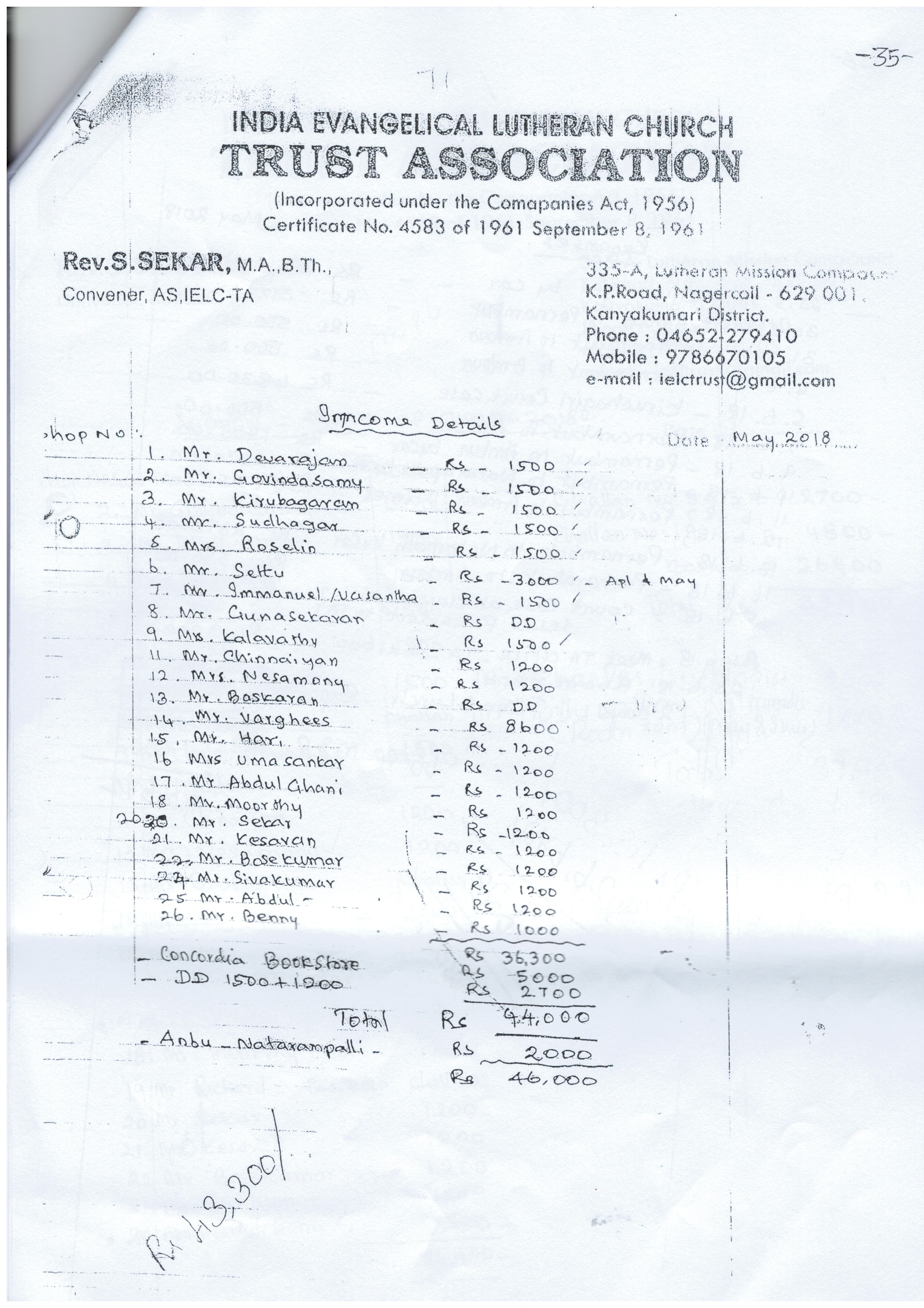 23.11.2018 : The letter sent to the Tenants of Ambur Shopping Complex — 2/9