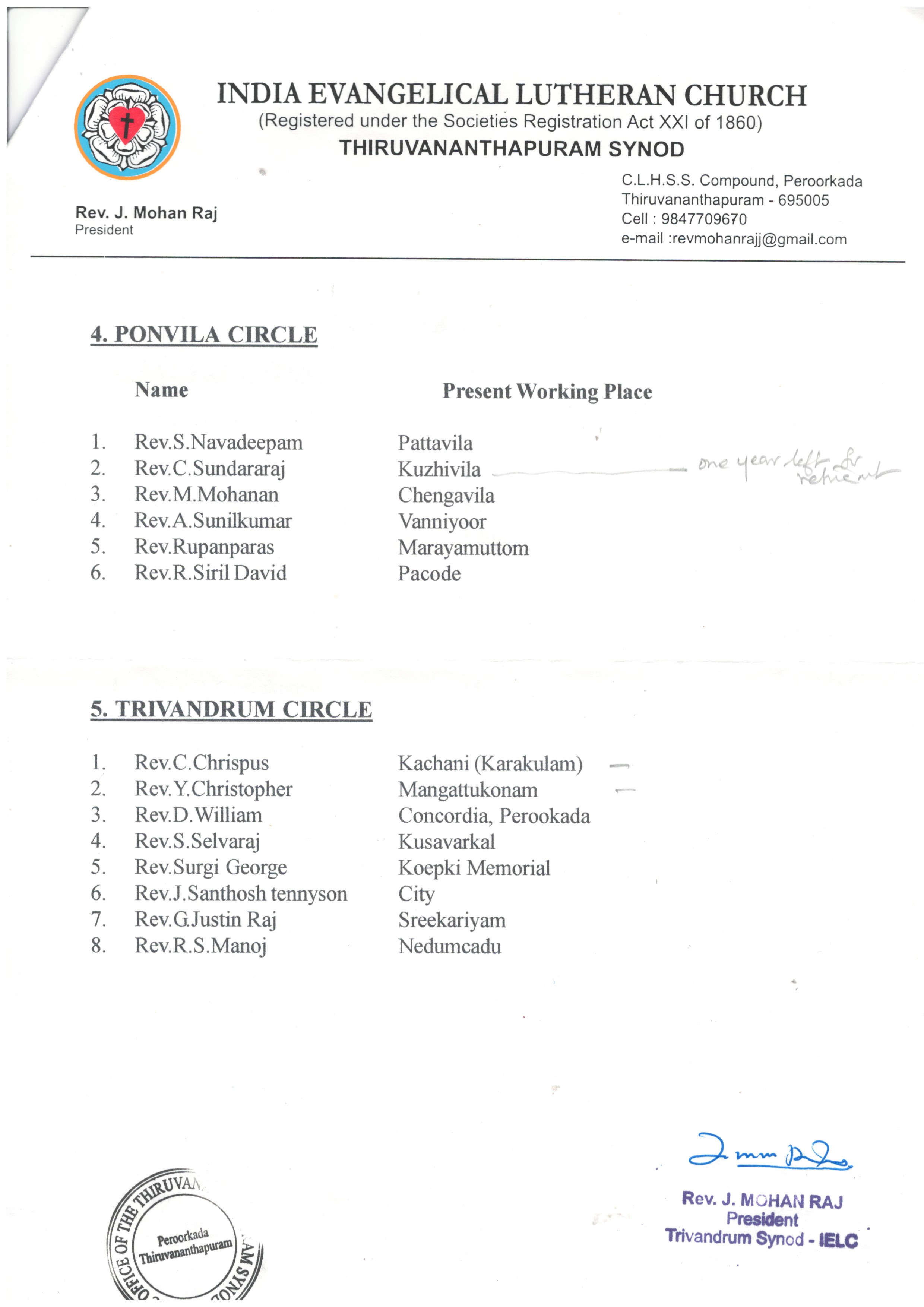 Reply to Rev. J. Mohan Raj, Trivandrum Synod — 2/2