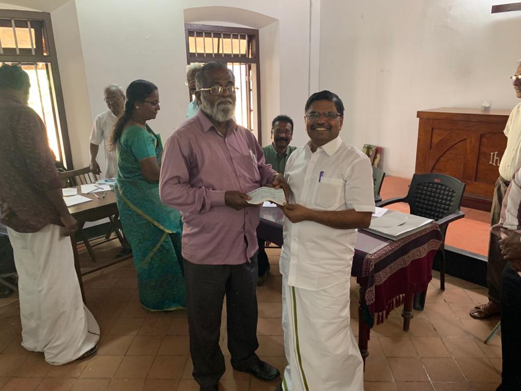 Provident Fund (PF) dues settled to the retired Pastors in Nagercoil and Trivandrum Synod — 10/19
