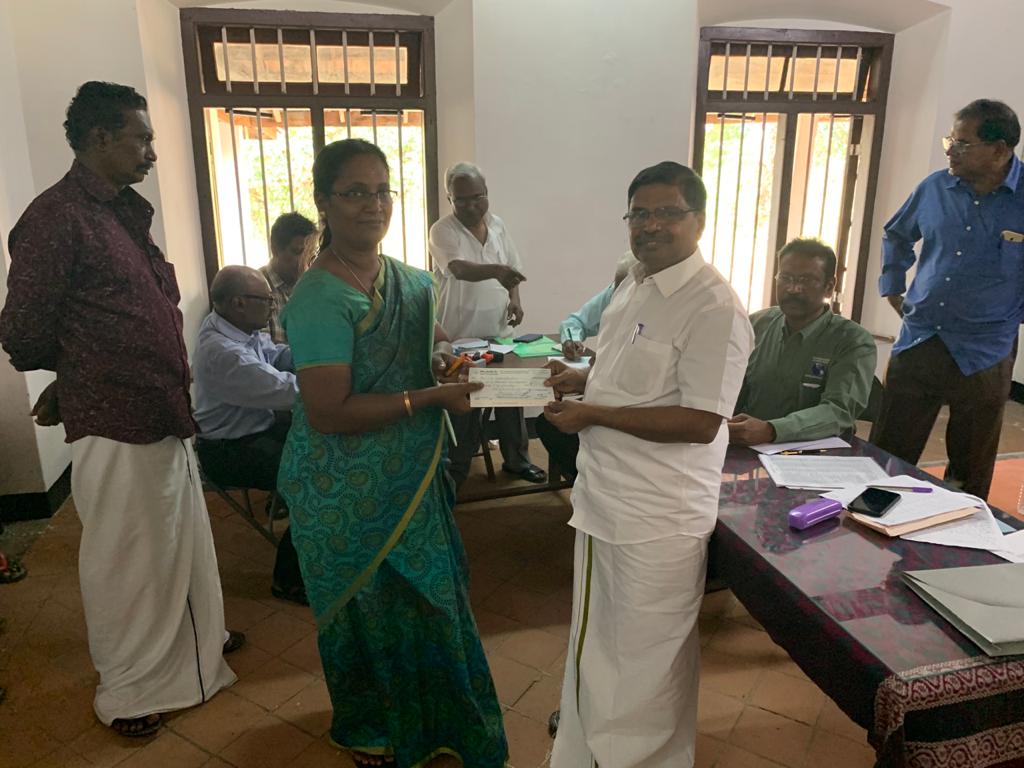 Provident Fund (PF) dues settled to the retired Pastors in Nagercoil and Trivandrum Synod — 9/19