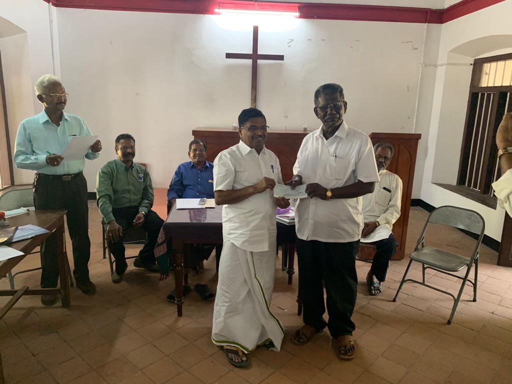 Provident Fund (PF) dues settled to the retired Pastors in Nagercoil and Trivandrum Synod — 6/19