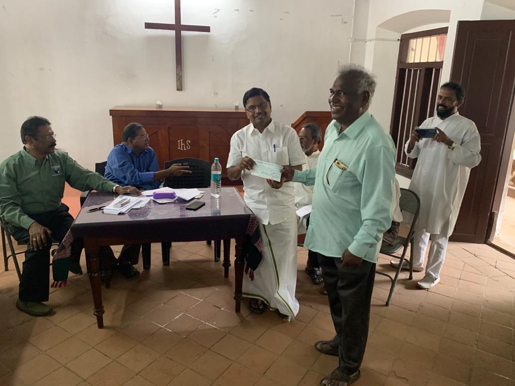 Provident Fund (PF) dues settled to the retired Pastors in Nagercoil and Trivandrum Synod — 5/19